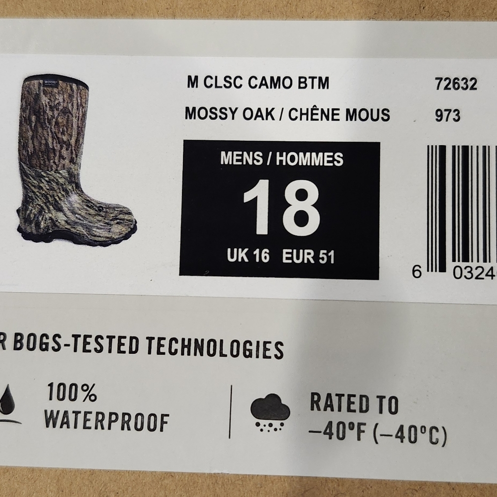 Bogs Men's Camo Rain & Snow Boots